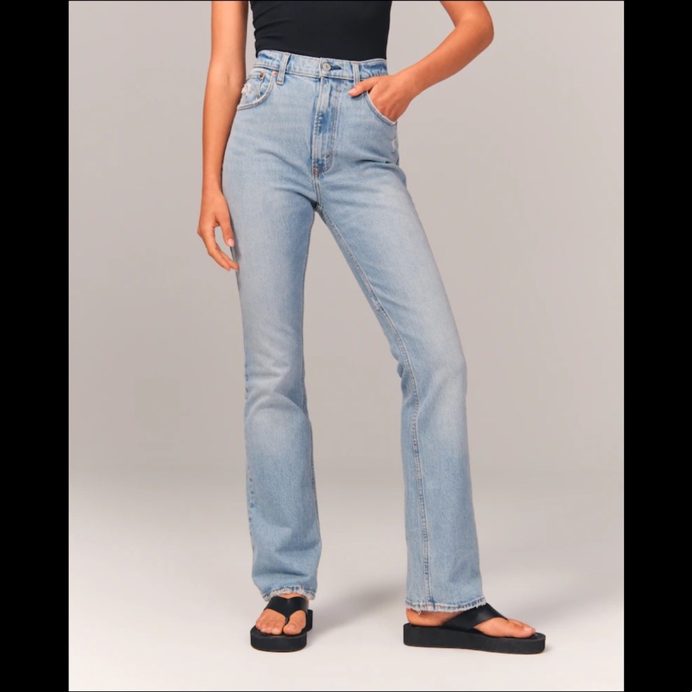 abercrombie 70s vintage flare ultra high rise 25
